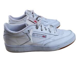 REEBOK | Club C 85  | White | Womens Low Top Sneakers  Gum Sole | Size 8